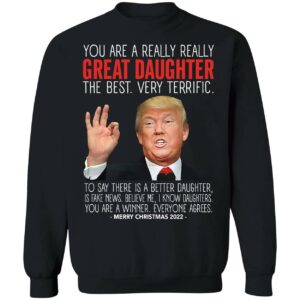 Great Daughter Trump Merry Christmas 2022 Sweatshirt