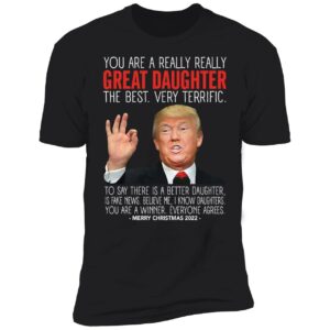 Great Daughter Trump Merry Christmas 2022 Premium SS T-Shirt