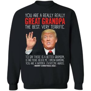 Great Grandpa Trump Merry Christmas 2022 Sweatshirt