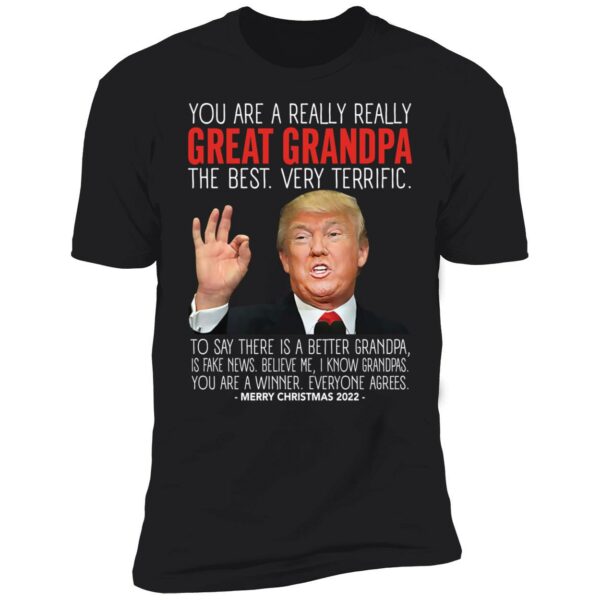 Great Grandpa Trump Merry Christmas 2022 Premium SS T-Shirt