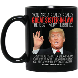 Great Sister In Law Trump Merry Christmas 2022 Mug