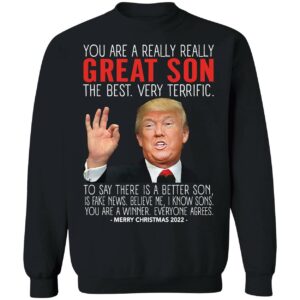 Great Son Trump Merry Christmas 2022 Sweatshirt