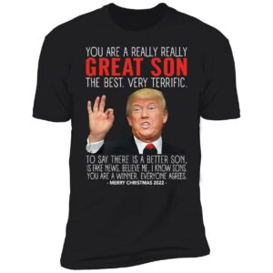 Great Son Trump Merry Christmas 2022 Premium SS T-Shirt