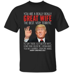 Great Wife Trump Merry Christmas 2022 Shirt