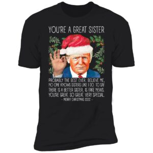 You're A Great Sister Christmas 2022 Trump Premium SS T-Shirt