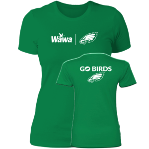 [Front + Back] Wawa Eagles Go Birds Ladies Boyfriend Shirt