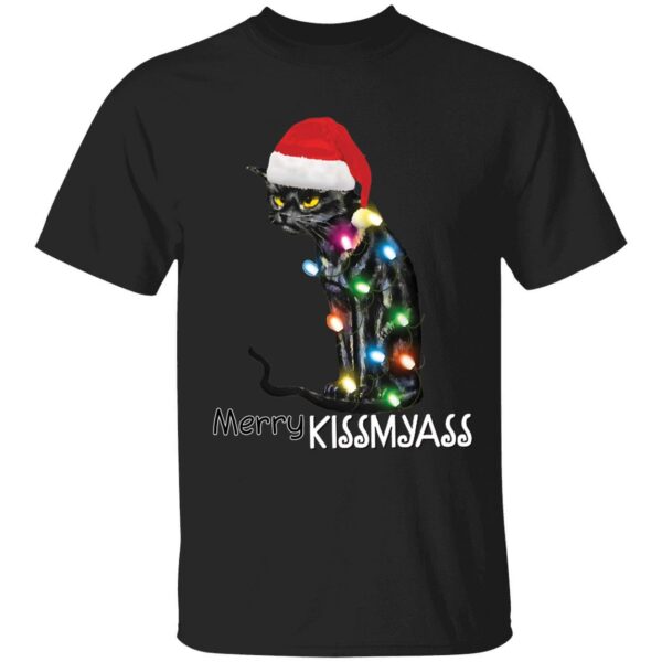Black Cat Merry Kissmyass Shirt 1 1