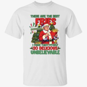 Santa Trump Mcdonalds These Are The Best Fries I Made Them Myself Christmas Ladies Boyfriend Shirt Santa Trump Mcdonalds These Are The Best Fries I Made Them Myself Christmas Shirt 1 1