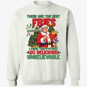 Santa Trump Mcdonalds These Are The Best Fries I Made Them Myself Christmas Ladies Boyfriend Shirt Santa Trump Mcdonalds These Are The Best Fries I Made Them Myself Christmas Shirt 3 1