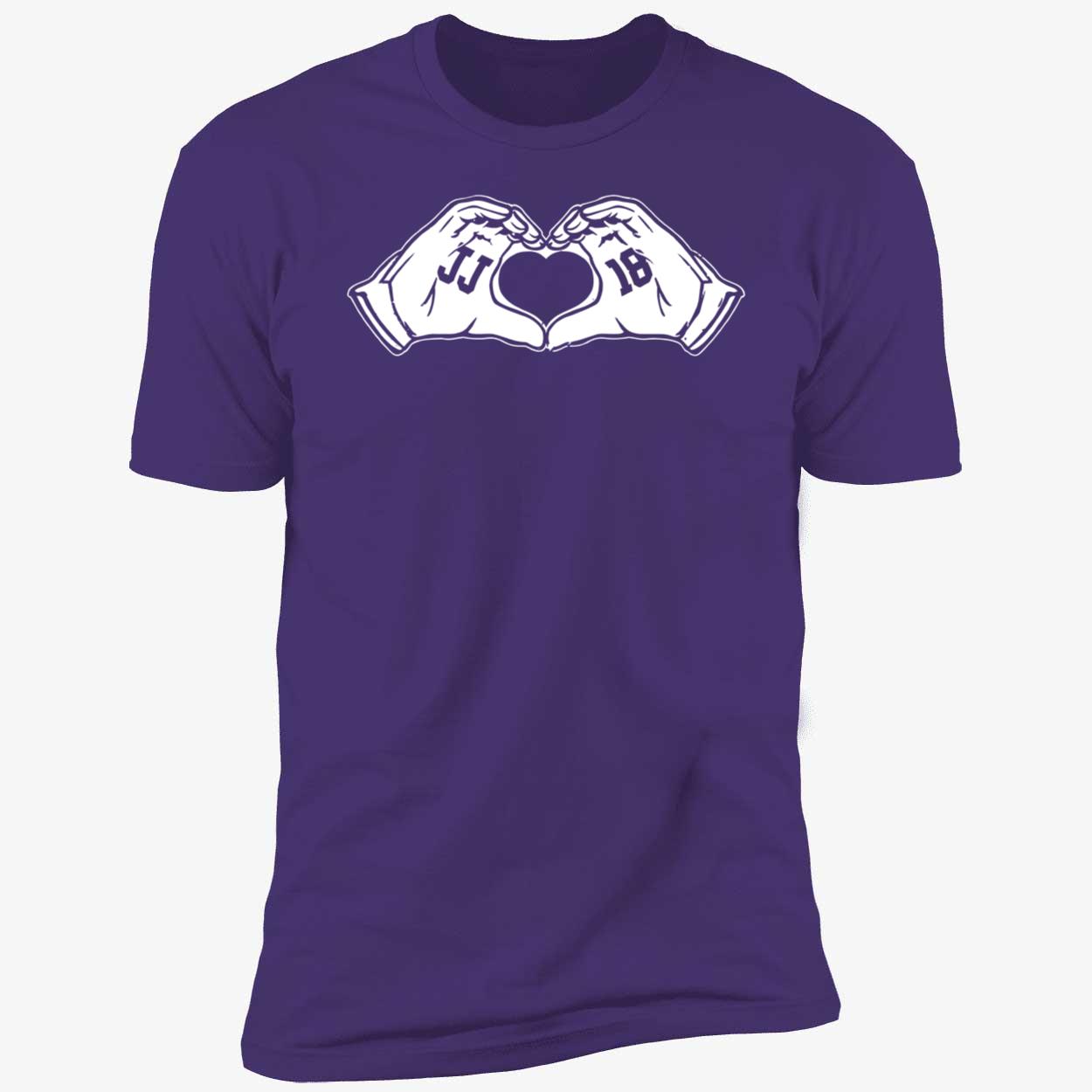 Justin Jefferson Heart Hands Ladies Boyfriend Shirt Justin Jefferson Heart Hands Ladies Boyfriend Shirt - Image 6