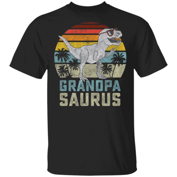 Vintage Grandpasaurus T-rex Dinosaur Grandpa Saurus Shirt