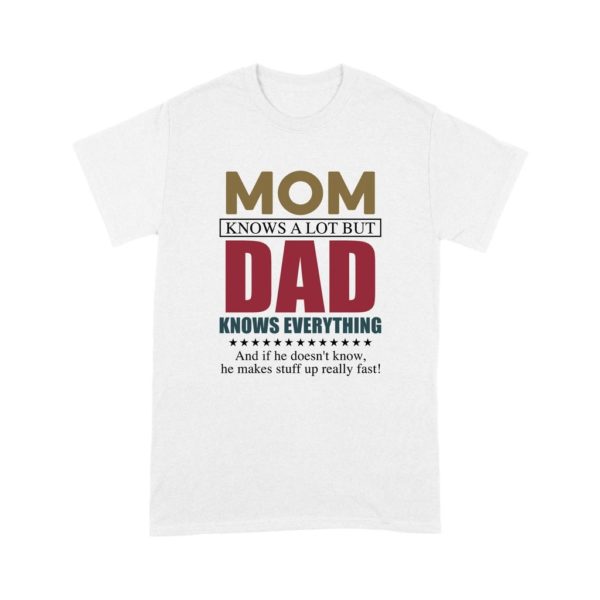 Mom Knows A Lot But Dad Knows Everything And If He Doesn't Know Shirt