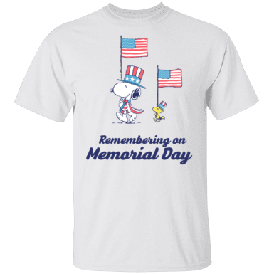 Snoopy 4th Of July Remembering On Memorial Day Shirt