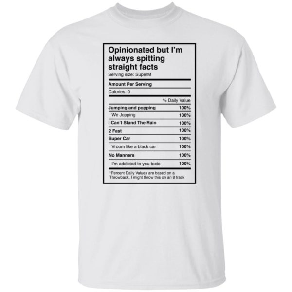 Opinionated But I’m Always Spitting Straight Facts T-Shirt
