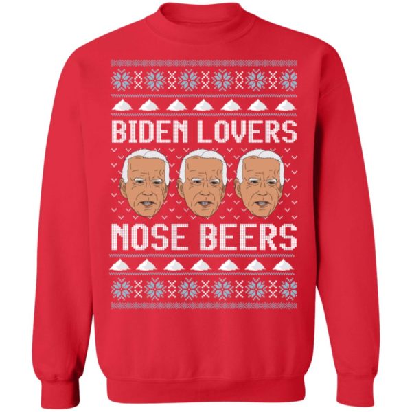 Biden Loves Nose Beers Christmas Sweatshirt