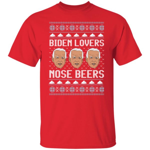 Biden Loves Nose Beers Christmas Shirt