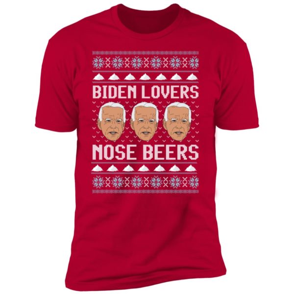 Biden Loves Nose Beers Christmas Premium SS T-Shirt