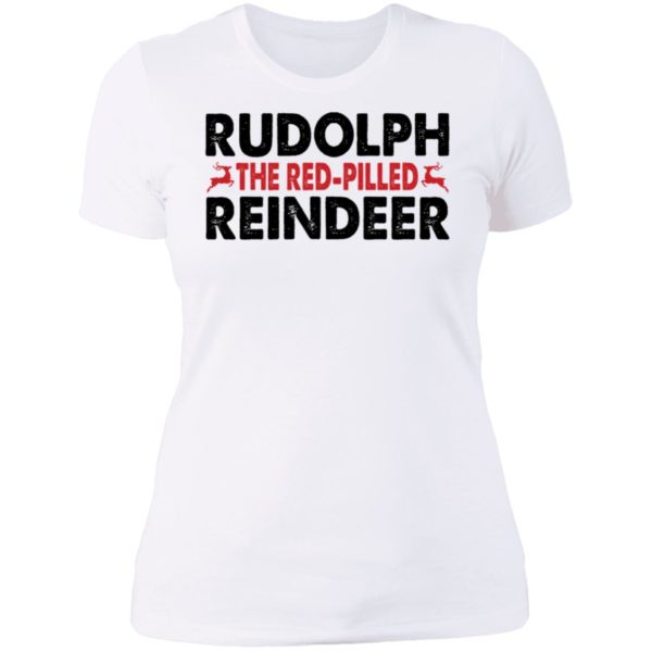 Rudolph The Red-pilled Reindeer Ladies Boyfriend Shirt