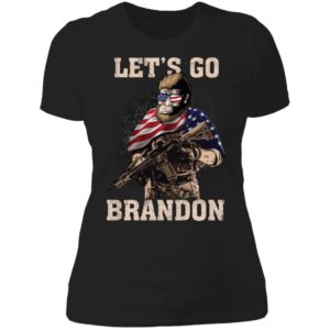 Bigfoot M16 Let's Go Brandon Ladies Boyfriend Shirt