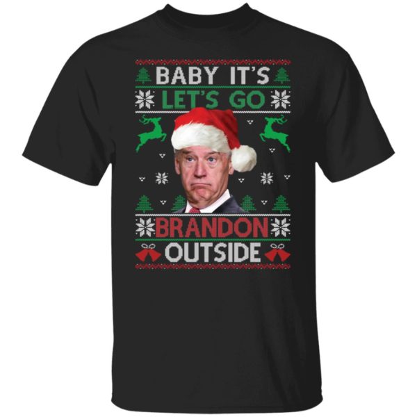 Biden Baby It's Let's Go Brandon Outside Christmas Shirt