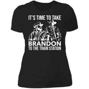 John And Rip It's Time To Take Brandon To The Train Station Ladies Boyfriend Shirt