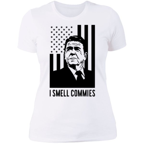 Ronald Reagan I Smell Commies Ladies Boyfriend Shirt
