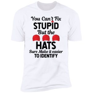 You Can't Fix Stupid But The Hats Make It Easy To Identify Premium SS T-Shirt