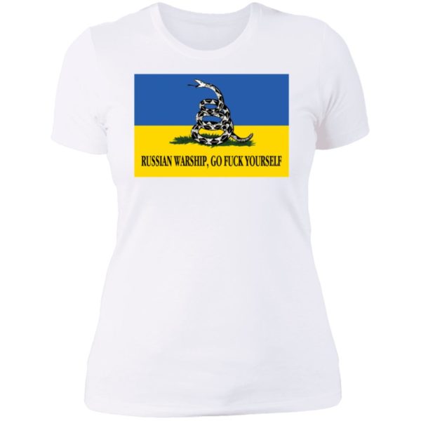 Russian Warship Go F Yourself Ladies Boyfriend Shirt