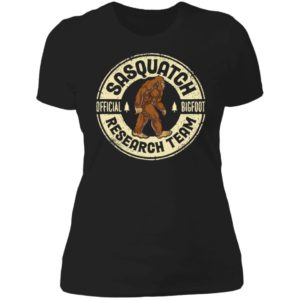 Bigfoot Sasquatch Research Team Ladies Boyfriend Shirt