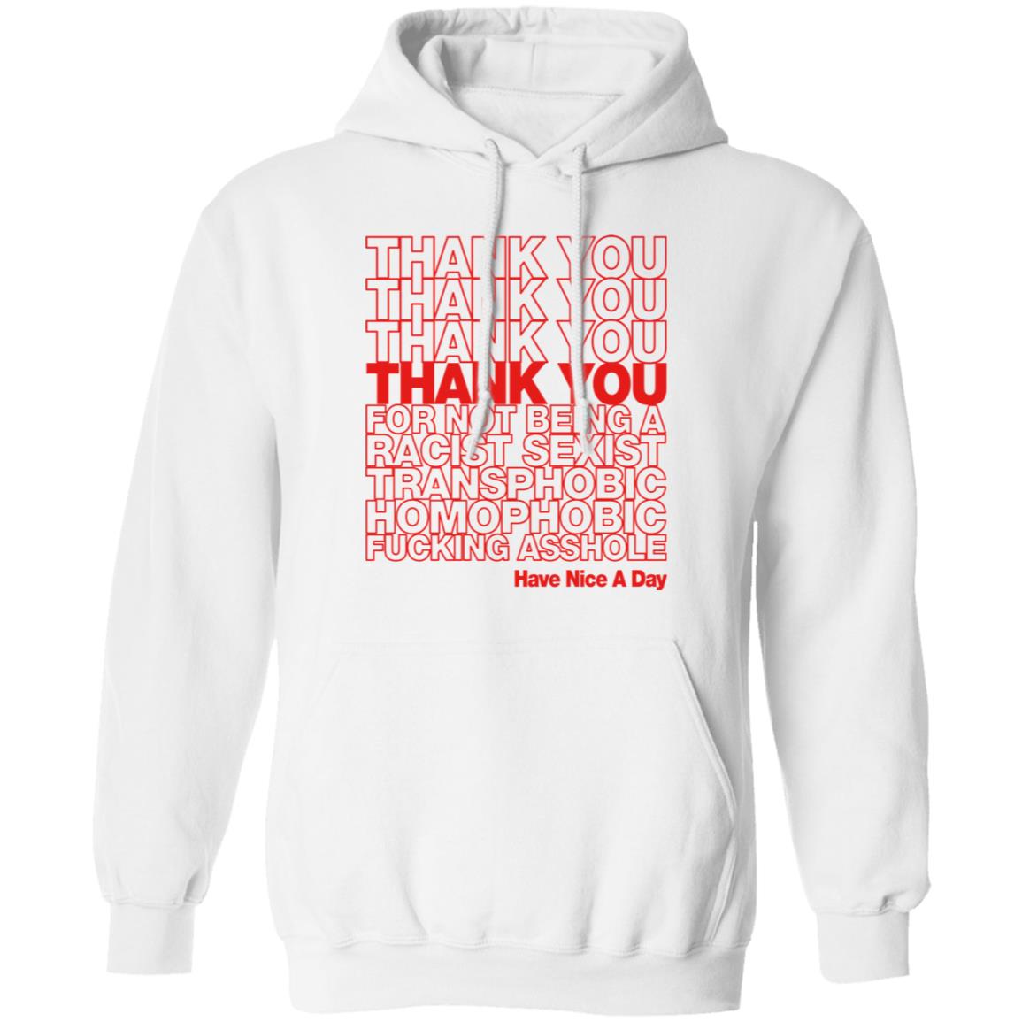 Thank You For Not Being A Racist Sexist Transphobic Homophobic Hoodie