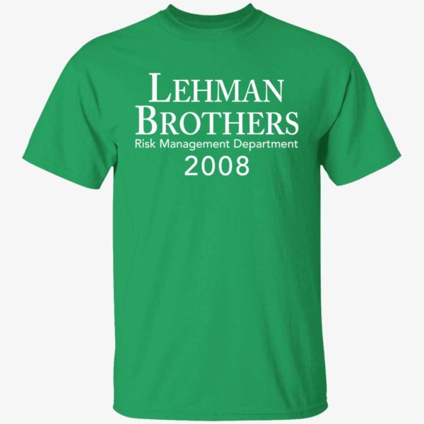 Lehman Brothers Risk Management Department 2008 Shirt