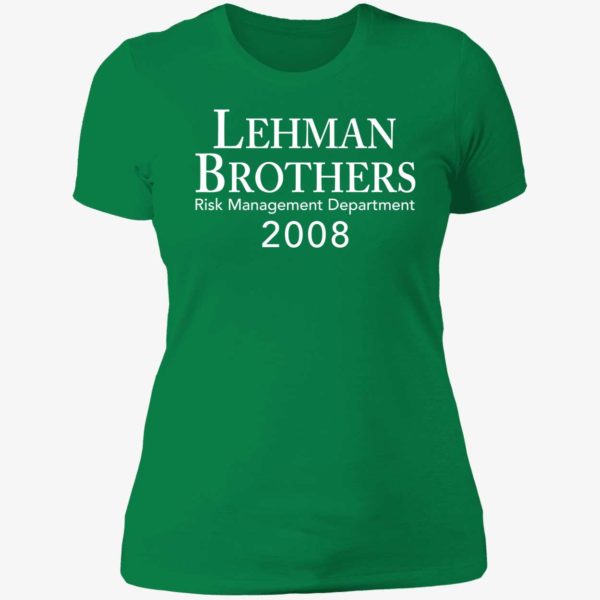 Lehman Brothers Risk Management Department 2008 Ladies Boyfriend Shirt