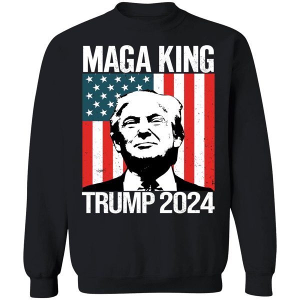 Maga King Trump 2024 America Flag Sweatshirt