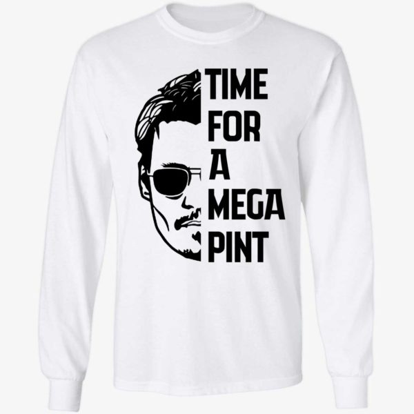 Time For A Mega Pint Johnny Depp Long Sleeve Shirt