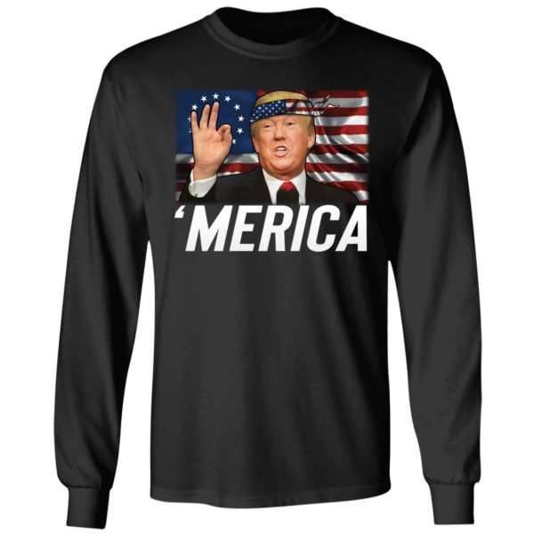 Trump Merica 1776 Betsy Ross Flag Long Sleeve Shirt
