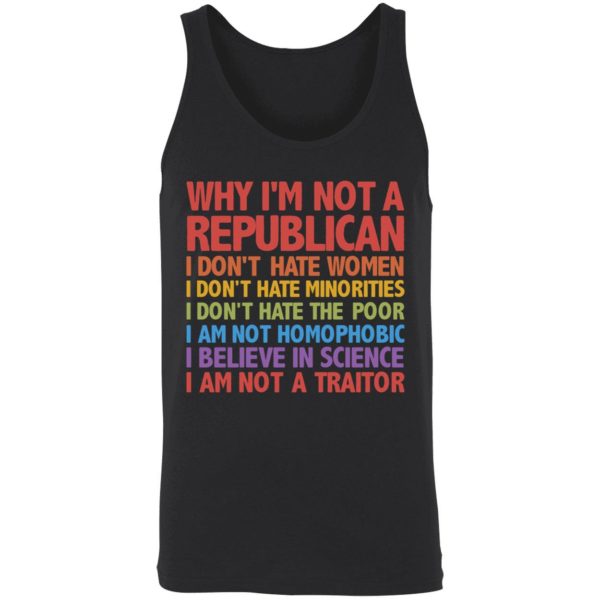 Why Im Not A Republica I Dont Hate Women Minorities Poor... I Am Not A Traitor Shirt 8 1