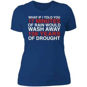 What If I Told You 17 Minutes Of Rain Would Wash Away 108 Years Ladies Boyfriend Shirt