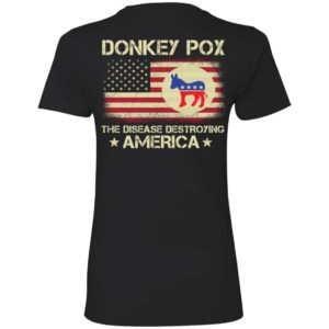 [Back] Donkey Pox Ladies Boyfriend Shirt