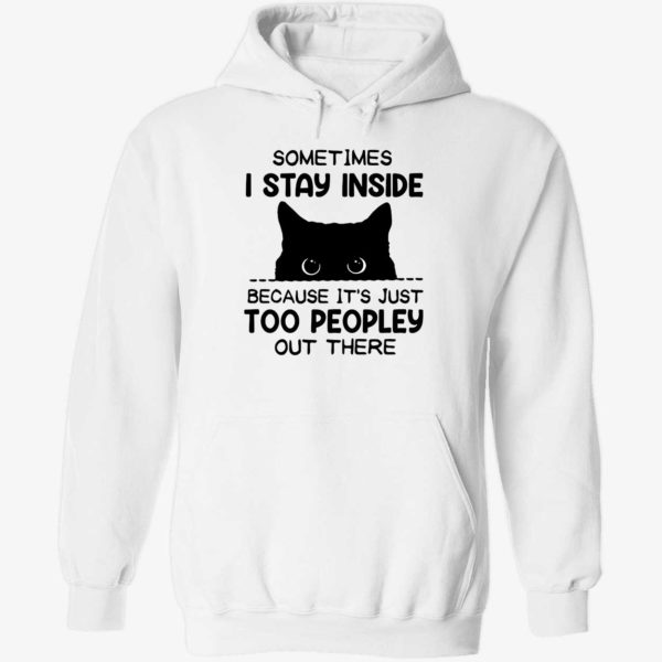 Cat Sometimes I Stay Inside Because It's Just Too Peopley Out There Hoodie