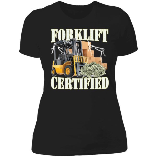Forklift Certified Ladies Boyfriend Shirt