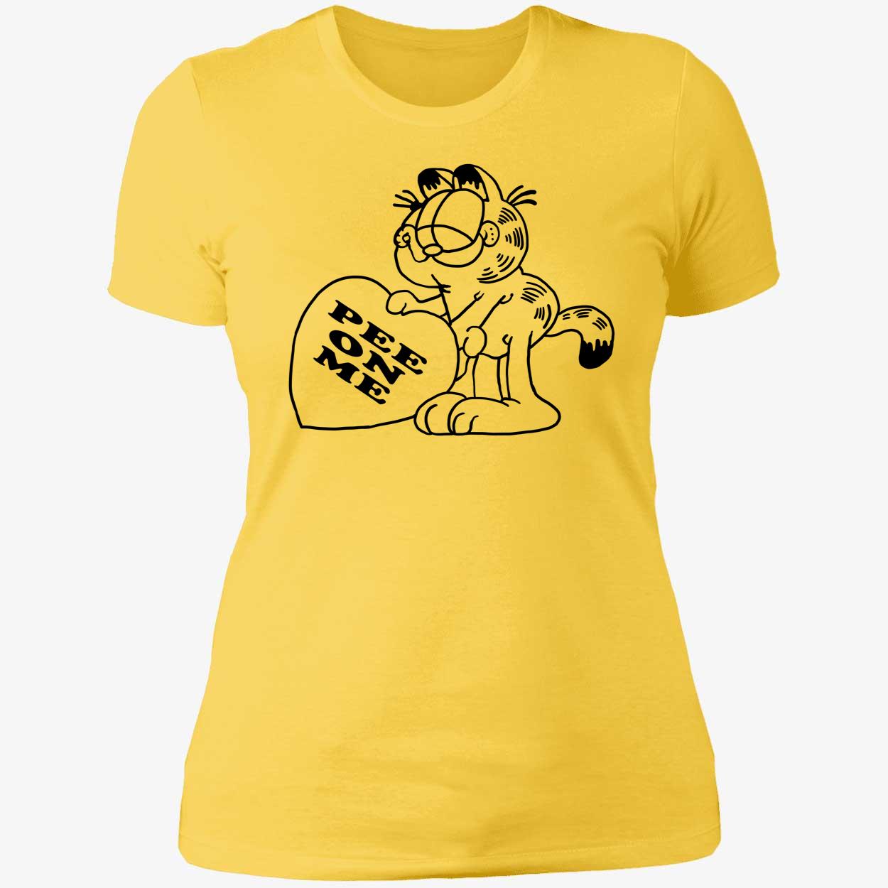Garfield Pee On Me Ladies Boyfriend Shirt