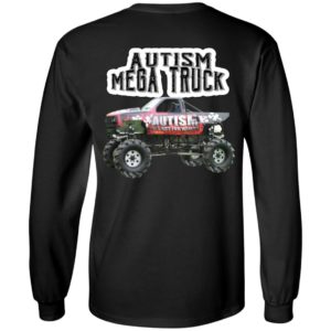 [Back] Autism Mega Truck Long Sleeve Shirt
