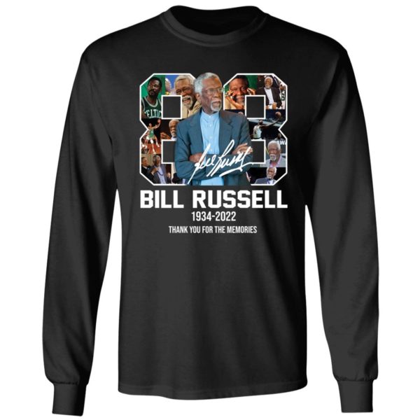 Bill Russell Thank You For The Memories Long Sleeve Shirt