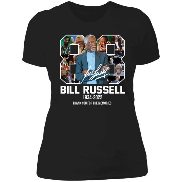 Bill Russell Thank You For The Memories Ladies Boyfriend Shirt