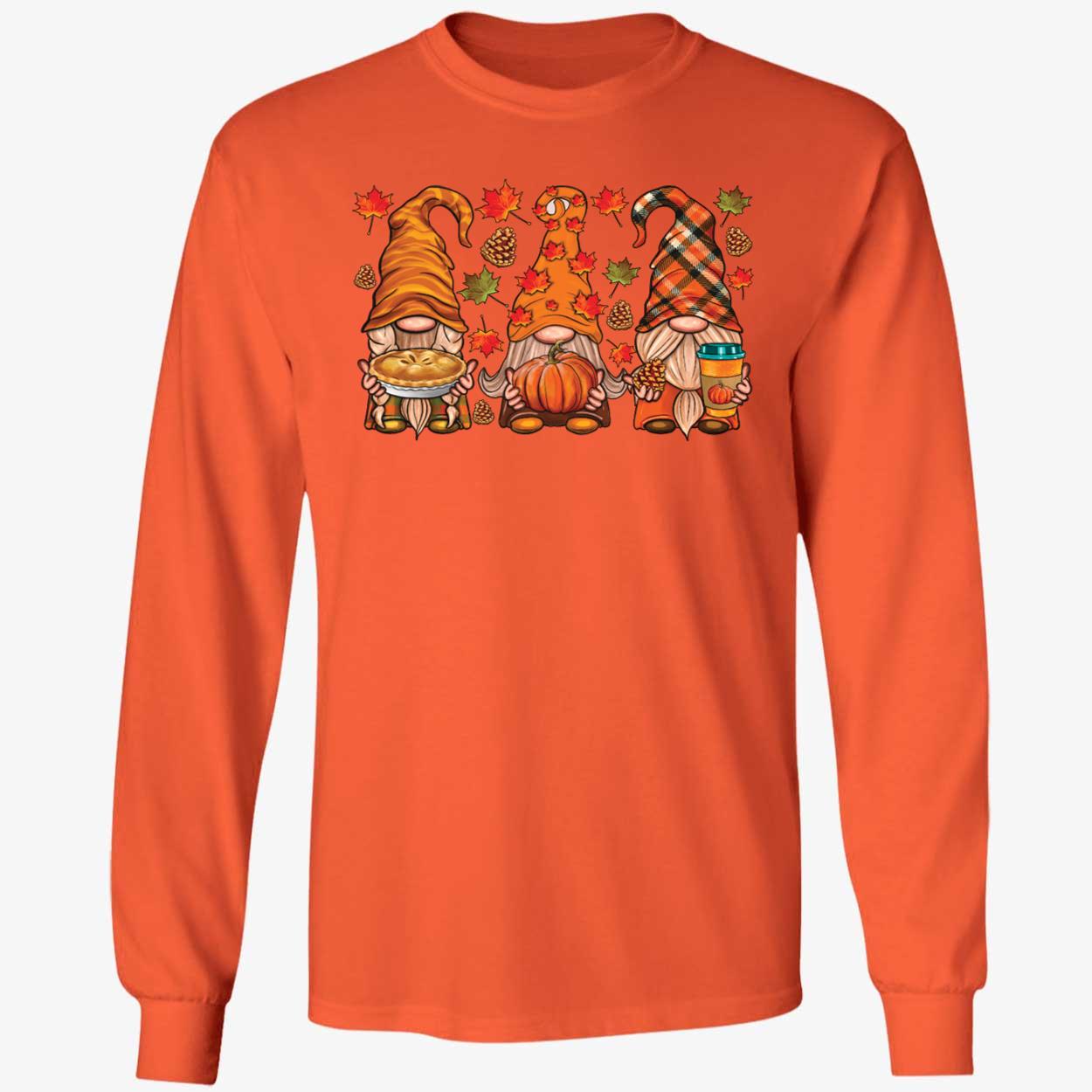 Fall Gnomes Tie Dye Halloween Long Sleeve Shirt
