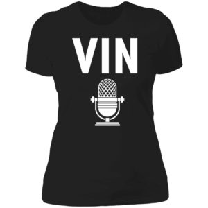 Vin Scully Microphone Ladies Boyfriend Shirt