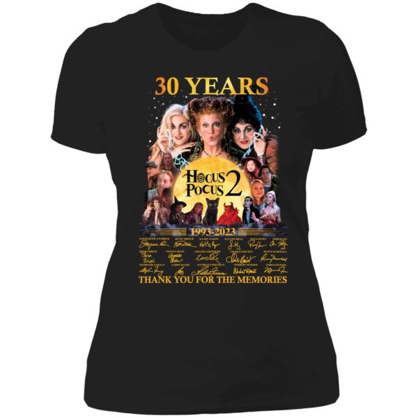 30 Years Hocus Pocus 2 1993 2023 Thank You For The Memories Ladies Boyfriend Shirt