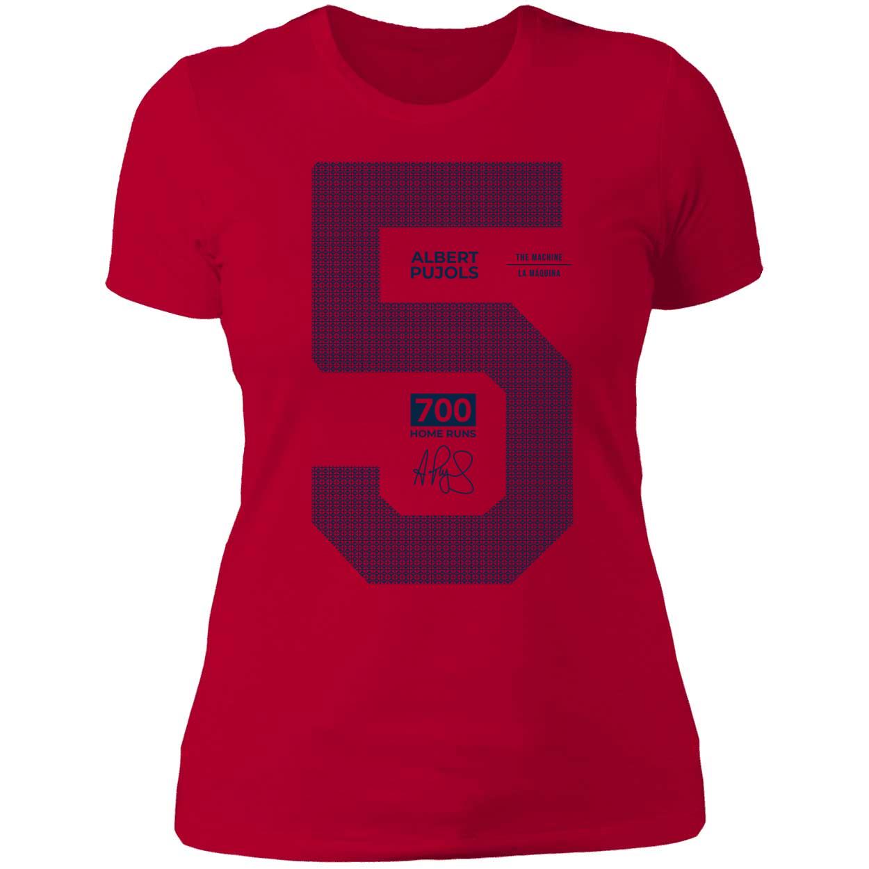 OneRockin 700 Career Home Runs Albert Pujols Premium SS T-Shirt