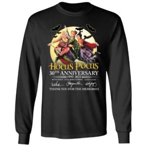 Hocus Pocus 30th Anniversary 1993 2023 Thank You For The Memories Long Sleeve Shirt