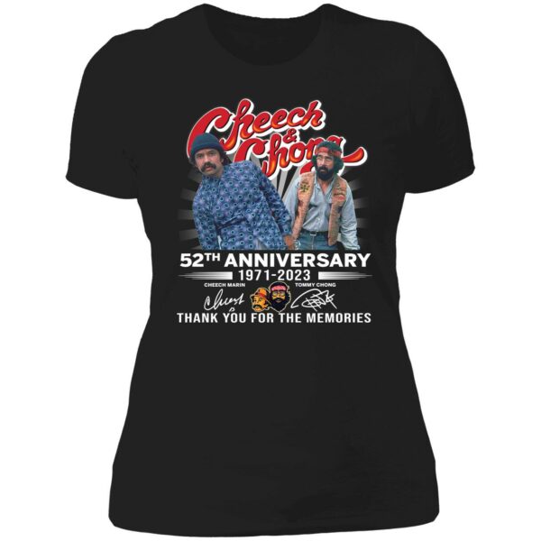 Cheech And Chong 52th Anniversary Thank You For The Memories Ladies Boyfriend Shirt